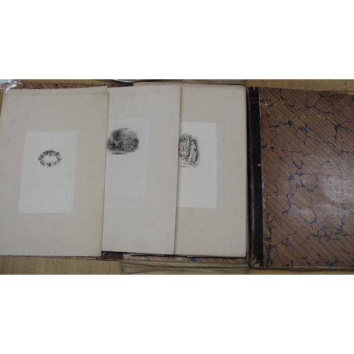 41 - [PROOF PRINTS] a collection of 104 India paper proof engravings before titles, early 19th c., after ... 