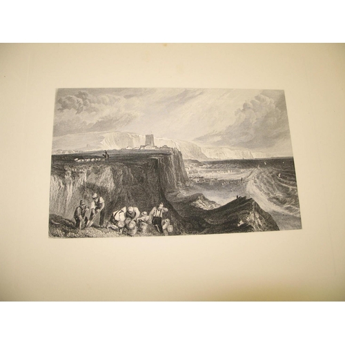 423 - TURNER (J. M. W.) The South Coast of England, lge folio, plates (& letterpress loose), half morocco,... 