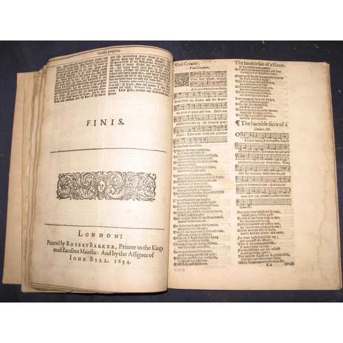 425 - [BOOK of COMMON PRAYER] the B. C. P. & Psalms from a 1634 octavo Bible, Printed by Barker, in later ... 