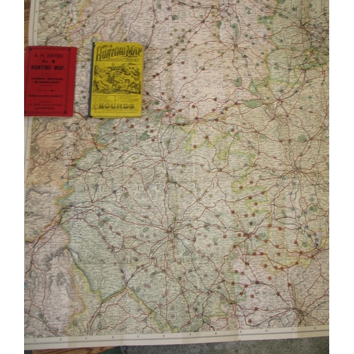 43 - [HUNTING MAPS] A. H. Swiss' No. 4 Hunting Map. The Herefordshire, Worcestershire, and Shropshire Dis... 