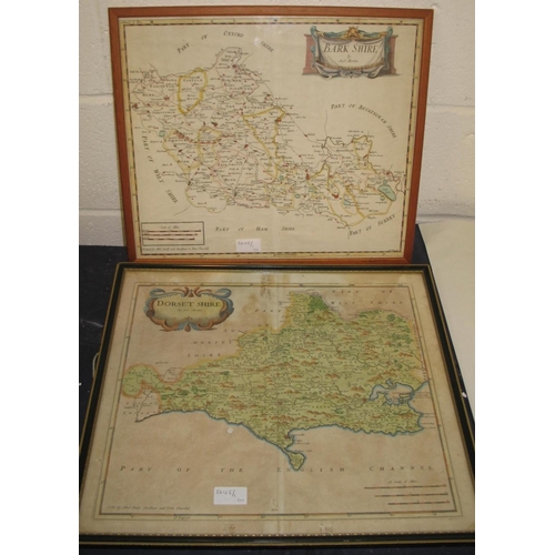 52 - [MAPS] hand col'd Morden map of Berkshire & another of Dorsetshire, f. & g. (2).