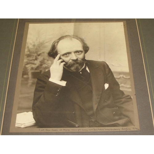 6 - HALL CAINE, a good b/w portrait photograph by Cowen, SIGNED, INSCRIBED & dated on the mount by the a... 