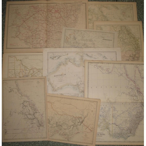 73 - [MAPS] AUSTRALIA / NEW ZEALAND, coll'n of 12 maps, unframed (12).