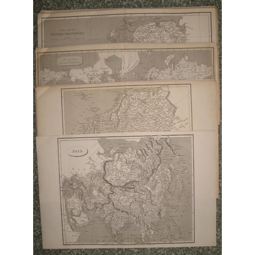 82 - [MAPS] coll'n of 24 engr. maps, central folds, unframed, each 26 x 38 cms (24).