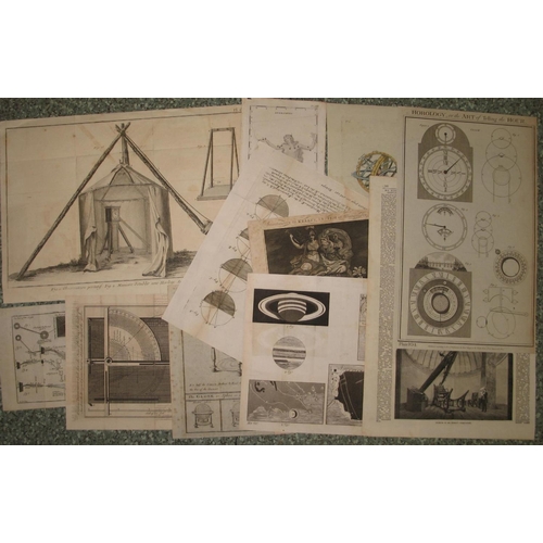 89 - [PRINTS] Geography, Astronomy, Horology, etc., 15 misc. loose engravings (15).