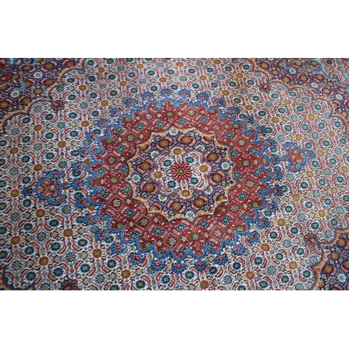 1018 - A GOOD PERSIAN CARPET, cream ground with stylised all over floral decoration.  8' x 6'5