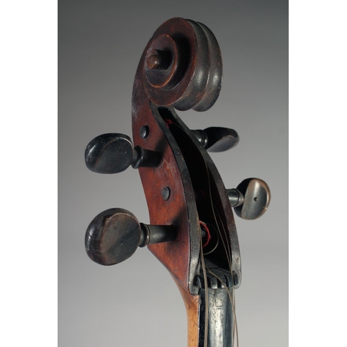 1300 - A CELLO WITH A TWO-PIECE BACK, 4ft long (for restoration).