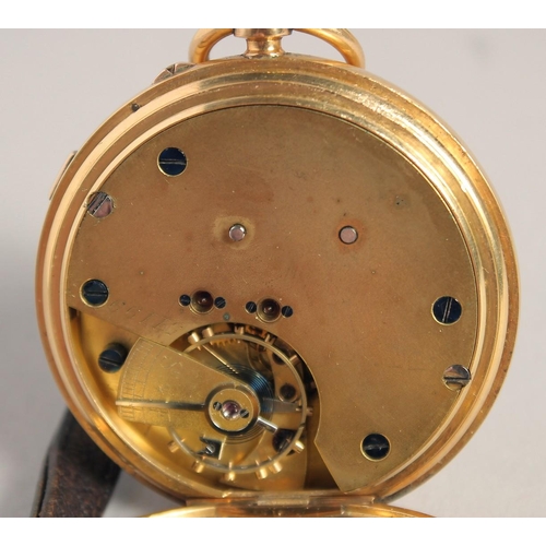 1347 - A GENTLEMAN'S 18CT GOLD POCKET WATCH.