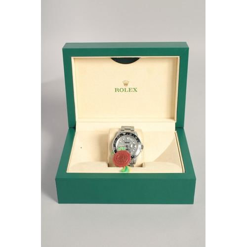 1350 - A ROLEX GMT MASTER II GENTLEMAN'S WATCH with diamond face and bracelet. Boxed in an outer cream box.