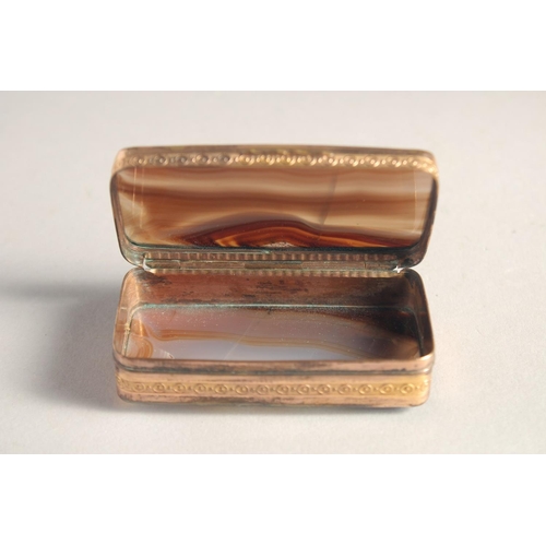 1361 - TWO GILT METAL AND METAL SNUFF BOXES. 2.5ins long.