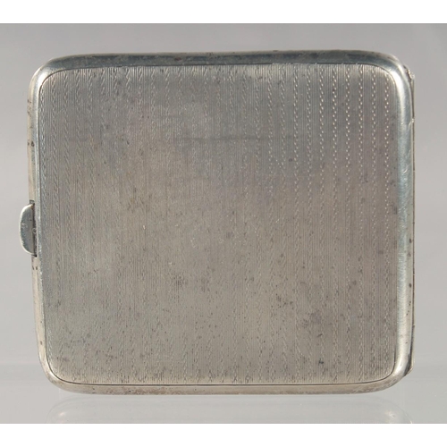 1440 - A SILVER CIGARETTE CASE BY MAPPIN AND WEBB, with later enamel decoration of a scantily clad woman. 9... 