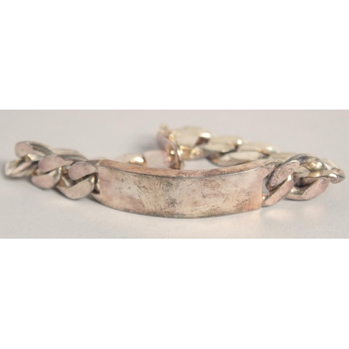 1536 - TWO HEAVY SILVER BRACELETS 132gms.