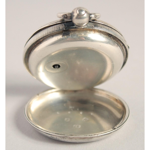 1566 - A VICTORIAN SILVER CASED FUSEE POCKET WATCH.
London, 1858. John Hammond.