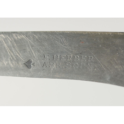 1 - FRIEDRICH HERDER ARR SOHN, a silver handle knife and fork, 12