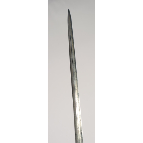 133 - A FRENCH COURT SWORD SECOND EMPIRE, circa 1810, slender etched blade of hollow triangular section, s... 