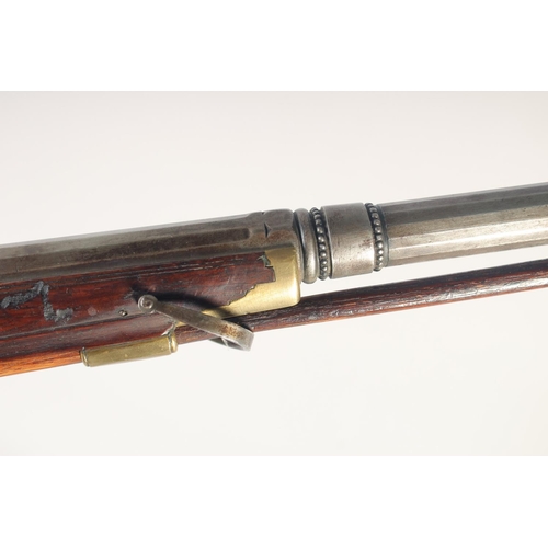 149 - A GERMAN FLINTLOCK SPORTING GUN, circa 1750, Spanish three stage 28 bore 32in barrel, walnut half st... 