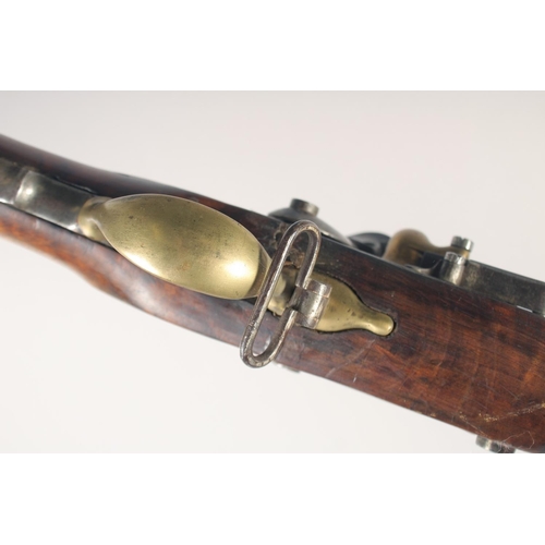 151 - A GERMAN CHARLEVILLE FLINTLOCK MUSKET, circa 1810, 14 bore round 38.5