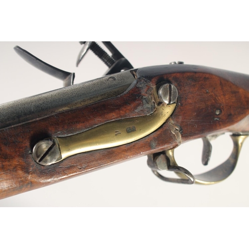 151 - A GERMAN CHARLEVILLE FLINTLOCK MUSKET, circa 1810, 14 bore round 38.5