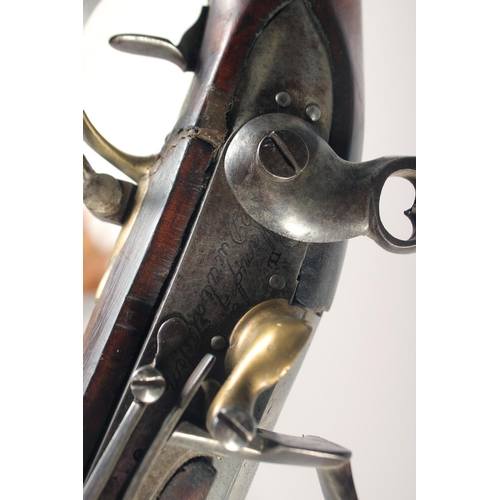 151 - A GERMAN CHARLEVILLE FLINTLOCK MUSKET, circa 1810, 14 bore round 38.5