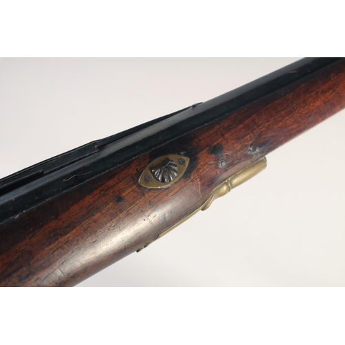 157 - A GERMAN PERCUSSION TARGET RIFLE, circa 1780, .650 octagonal 28.5 in barrel with adjustable fore & r... 