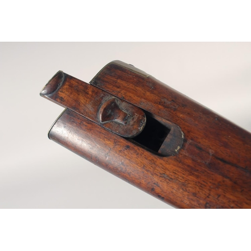 157 - A GERMAN PERCUSSION TARGET RIFLE, circa 1780, .650 octagonal 28.5 in barrel with adjustable fore & r... 