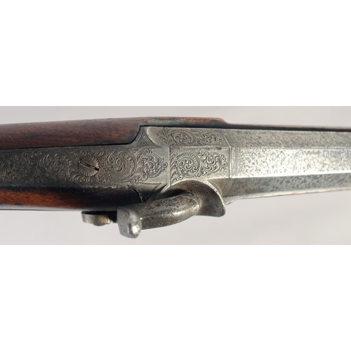 159 - A MASSIVE GERMAN PERCUSSION RIFLE, circa 1850, heavy .700 octagonal 36in barrel, adjustable rear sig... 