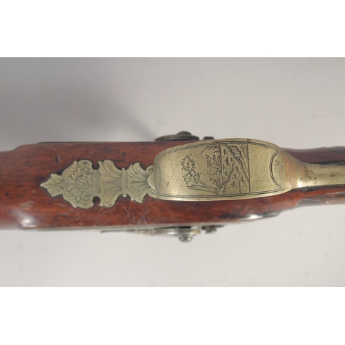 163 - A DOUBLE-BARRELLED GERMAN PERCUSSION SPORTING GUN, round 16 bore 33in barrels signed 'P Ebert in Suh... 