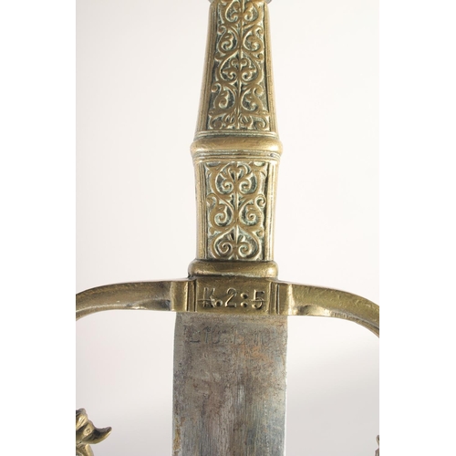 172 - A THEATRICAL REPLICA OF A VENETIAN KNIGHTLY SWORD, early 20th century, straight edged pointed 34in b... 