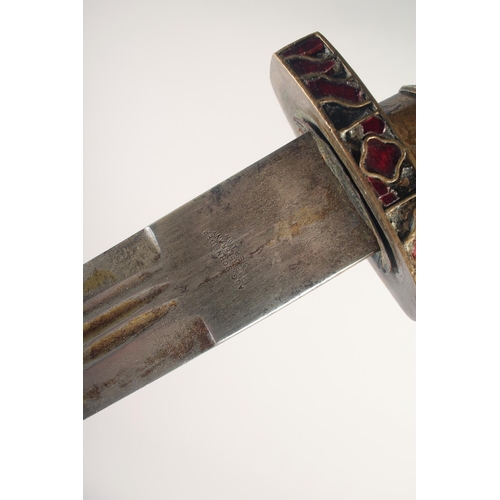 173 - A THEATRICAL REPLICA OF AN ANGLO SAXON SUTTON HOO STYLE SWORD, early 20th century, double edged trip... 