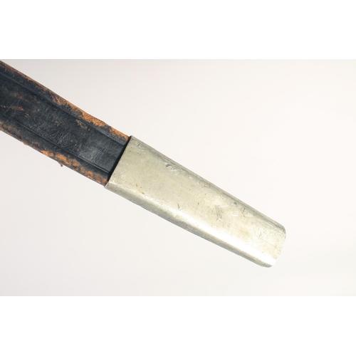 183 - A REPLICA OF KNIGHTLY SWORD, early 20th century, long double edged tapered 35.5 in blade stamped 'Au... 