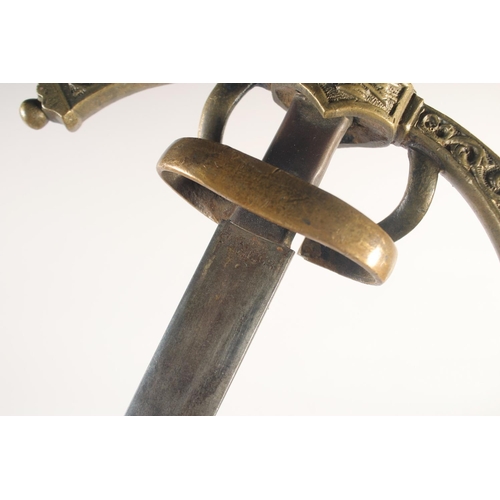 184 - A REPLICA OF A RAPIER, early 20th century, narrow double edged blunt tipped 31.5 in blade, hilt with... 