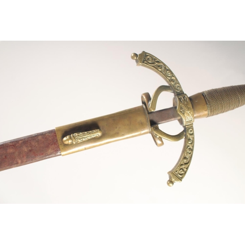 184 - A REPLICA OF A RAPIER, early 20th century, narrow double edged blunt tipped 31.5 in blade, hilt with... 