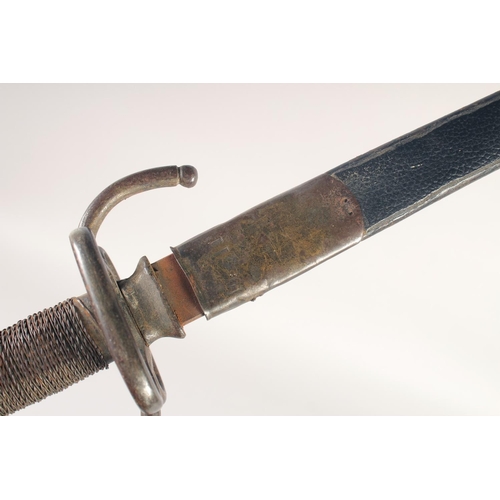 187 - A THEATRICAL REPLICA OF A MILITARY RAPIER, early 20th century, double edged blunt 27 in blade stampe... 