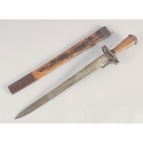 206 - A REPLICA OF A SHORT SWORD, early 20th century, double edged tapering pointed 18in blade, hilt with ... 