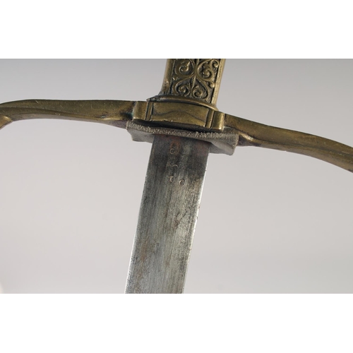 209 - A REPLICA OF A VENETIAN KNIGHTLY SWORD, early 20th century, straight edged slender pointed 29in blad... 