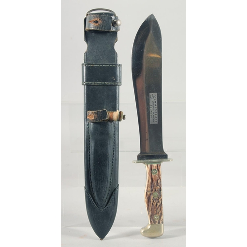 24 - WAIDBLATT ORIGINAL EICKHORN SOLINGEN KNIFE, with antler handle, 13