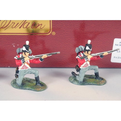 255 - W. BRITAIN. BRITISH. KNEELING FIRING. 41154. THE DUKE OF WELLINGTON WITH 95TH RIFLEMAN, 41160 BOXED ... 