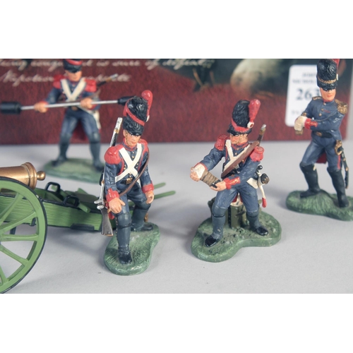 263 - W. BRITAIN, NAPOLEONIC WARS FRENCH IMPERIAL GUARDS, with canon, 00149, boxed.