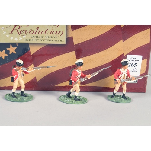 265 - W. BRITAIN, THE AMERICAN REVOLUTION BATTLE OF SARATOGA, boxed, (2).