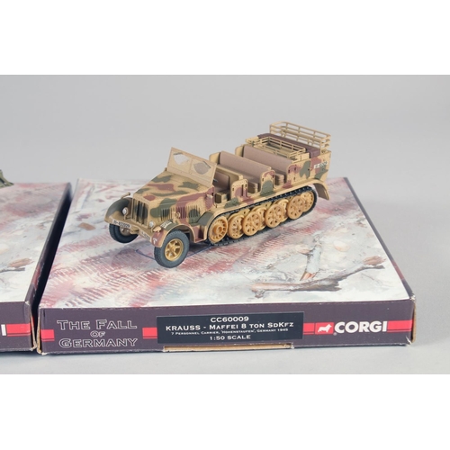 283 - CORGI, VE Day 60th Anniversary, 1945-2005 M16 multiple gun motor carriage and a Krauss Maffei 8 Ton ... 