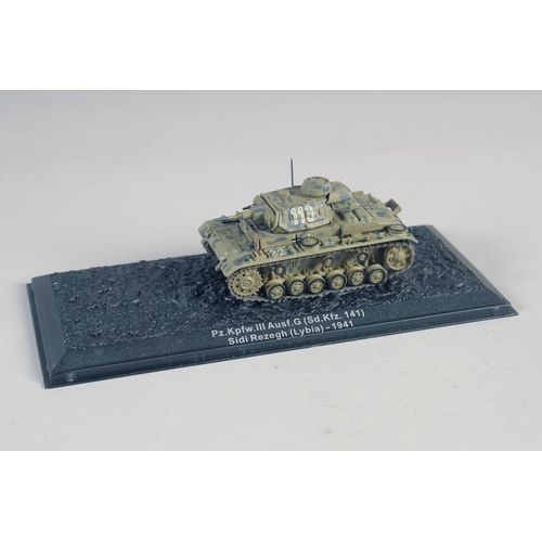 285 - SIX VARIOUS ARMORED VEHICLES, boxed.