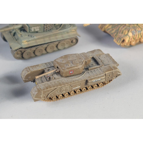 286 - CORGI, TEN VARIOUS SMALL TANKS (10).