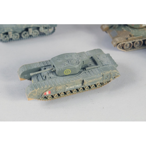 287 - CORGI, TEN VARIOUS SMALL TANKS (10).