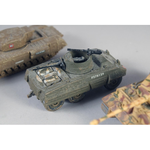 287 - CORGI, TEN VARIOUS SMALL TANKS (10).