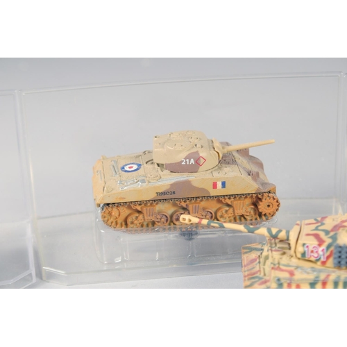 288 - CORGI, TEN VARIOUS SMALL TANKS, (10).