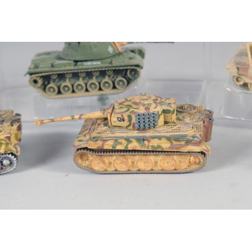 288 - CORGI, TEN VARIOUS SMALL TANKS, (10).