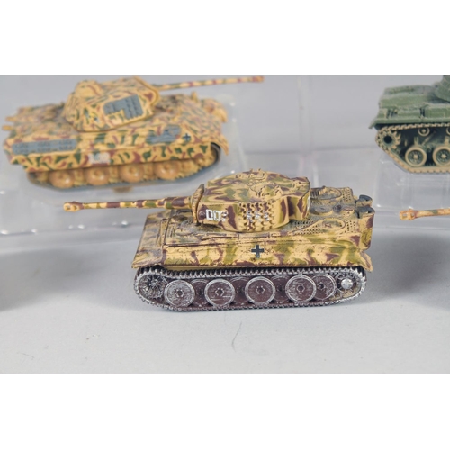 288 - CORGI, TEN VARIOUS SMALL TANKS, (10).