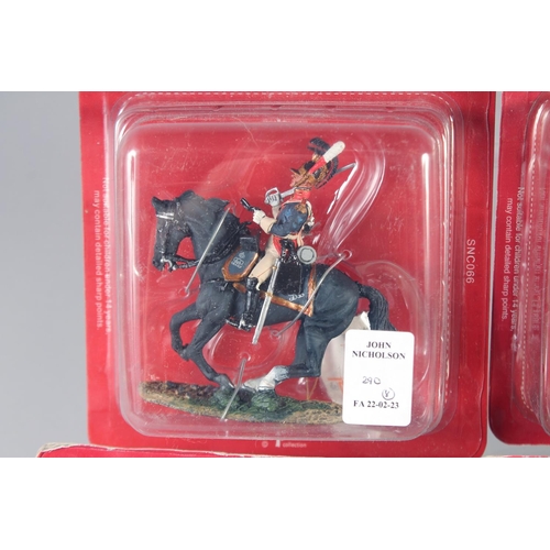 290 - DEL PRADO, EIGHT DIE CAST SOLDIERS ON HORSEBACK, in a Perspex case, (8).