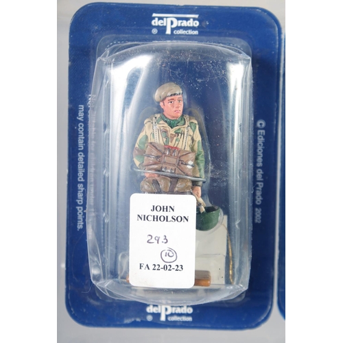 293 - DEL PRADO, TEN SMALL VARIOUS DIECAST SOLDIERS. (10).