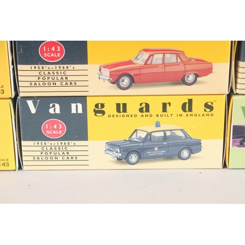 295 - VANGUARDS, 1.43 scale cars, boxed, (9).